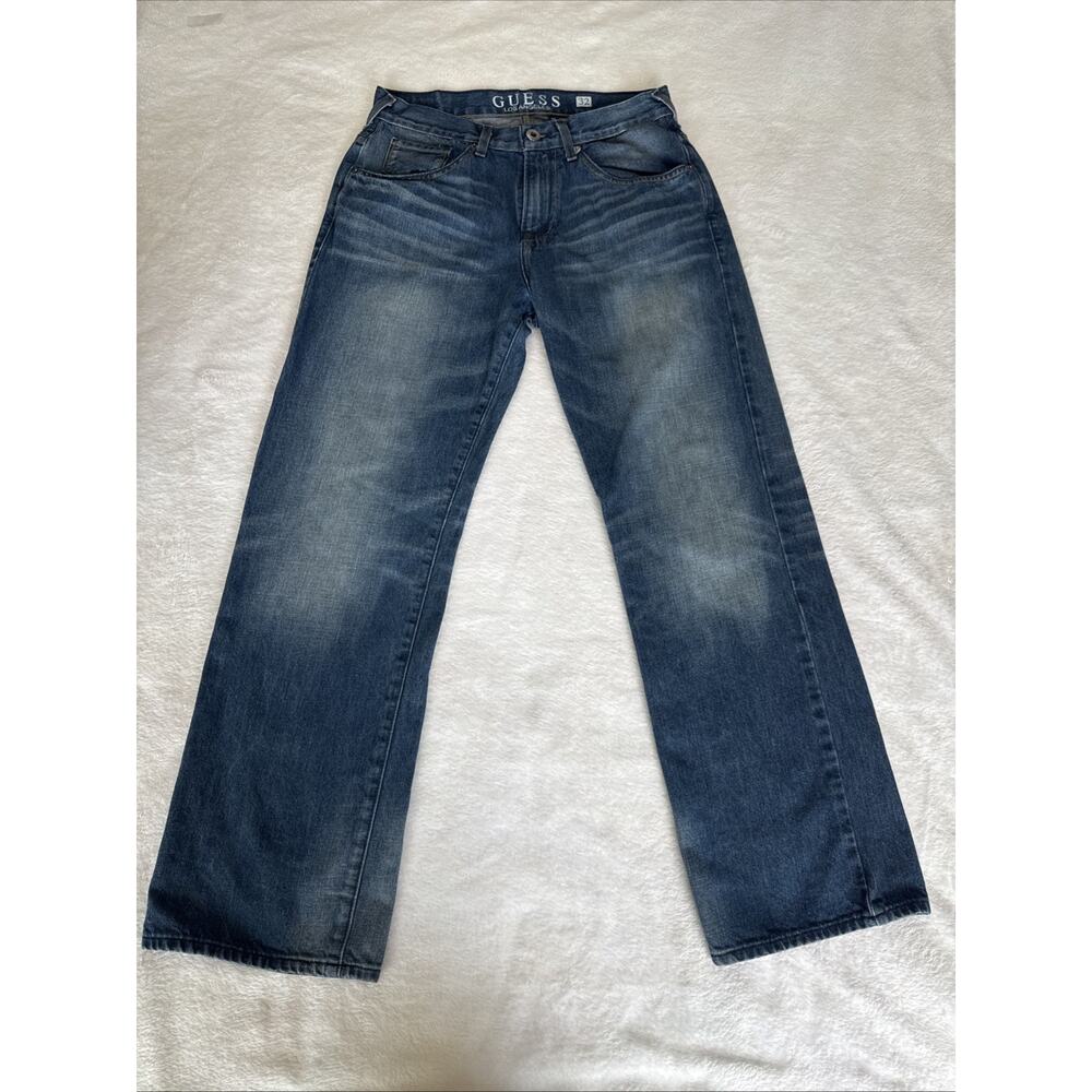 Guess Denim Jeans Dean Zip Fly Relaxed Fit 32x32